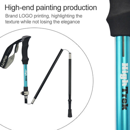 Bâtons de randonnée pliables portables et ultralégers en alliage d'aluminium pour l'alpinisme en extérieur, longueur : 35-125 CM, longueur : 35-125 CM (Or), longueur : 35-125 CM (Bleu), longueur : 35-125 CM (Rouge)
