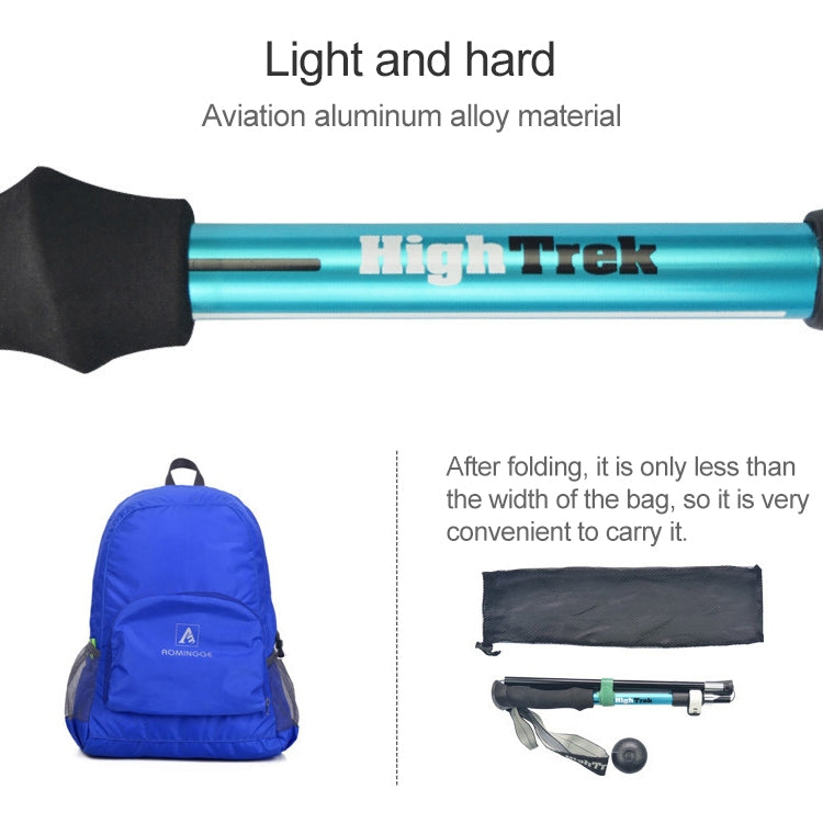 Bâtons de randonnée pliables portables et ultralégers en alliage d'aluminium pour l'alpinisme en extérieur, longueur : 35-125 CM, longueur : 35-125 CM (Or), longueur : 35-125 CM (Bleu), longueur : 35-125 CM (Rouge)