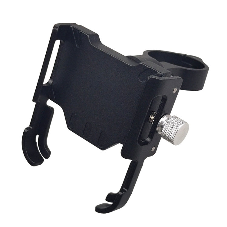BIKERSAY MP008 Support de téléphone pour vélo et moto en alliage d'aluminium avec fixation au guidon, MP008(Noir), MP008(Rouge), MP008(Couleur Titane)