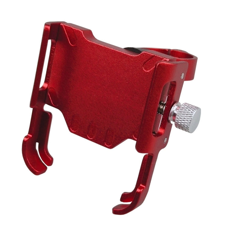 BIKERSAY MP008 Support de téléphone pour vélo et moto en alliage d'aluminium avec fixation au guidon, MP008(Noir), MP008(Rouge), MP008(Couleur Titane)