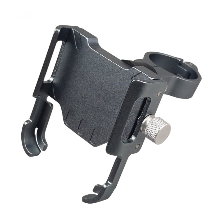 BIKERSAY MP008 Support de téléphone pour vélo et moto en alliage d'aluminium avec fixation au guidon, MP008(Noir), MP008(Rouge), MP008(Couleur Titane)