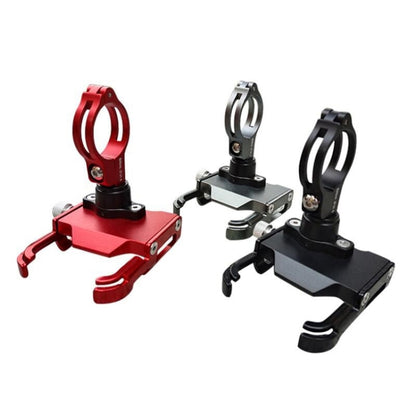 BIKERSAY MP008 Support de téléphone pour vélo et moto en alliage d'aluminium avec fixation au guidon, MP008(Noir), MP008(Rouge), MP008(Couleur Titane)