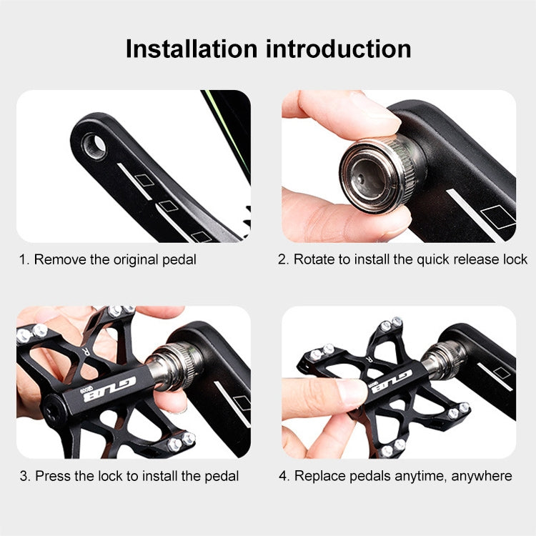 GUB QR-009 Aluminum Alloy MTB Non-slip Bicycle Pedals, QR-009