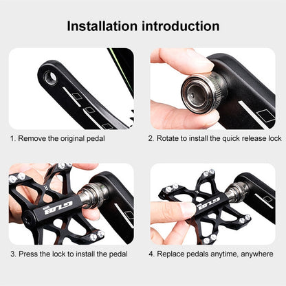 GUB QR-009 Aluminum Alloy MTB Non-slip Bicycle Pedals, QR-009