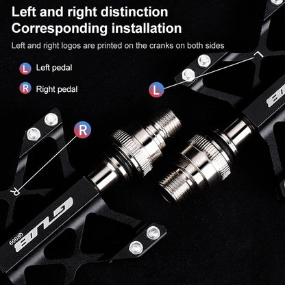 GUB QR-009 Aluminum Alloy MTB Non-slip Bicycle Pedals, QR-009