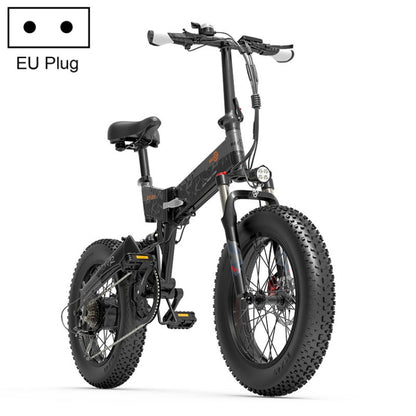 BEZIOR XF200 48V 15AH 1000W Folding Electric Bicycle, EU Plug(Black Grey), XF200 (Black Grey)