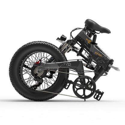 BEZIOR XF200 48V 15AH 1000W Folding Electric Bicycle, EU Plug(Black Grey), XF200 (Black Grey)