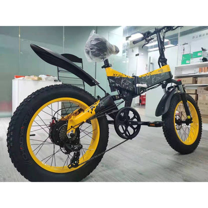BEZIOR XF200 48V 15AH 1000W Folding Electric Bicycle, EU Plug(Black Grey), XF200 (Black Grey)
