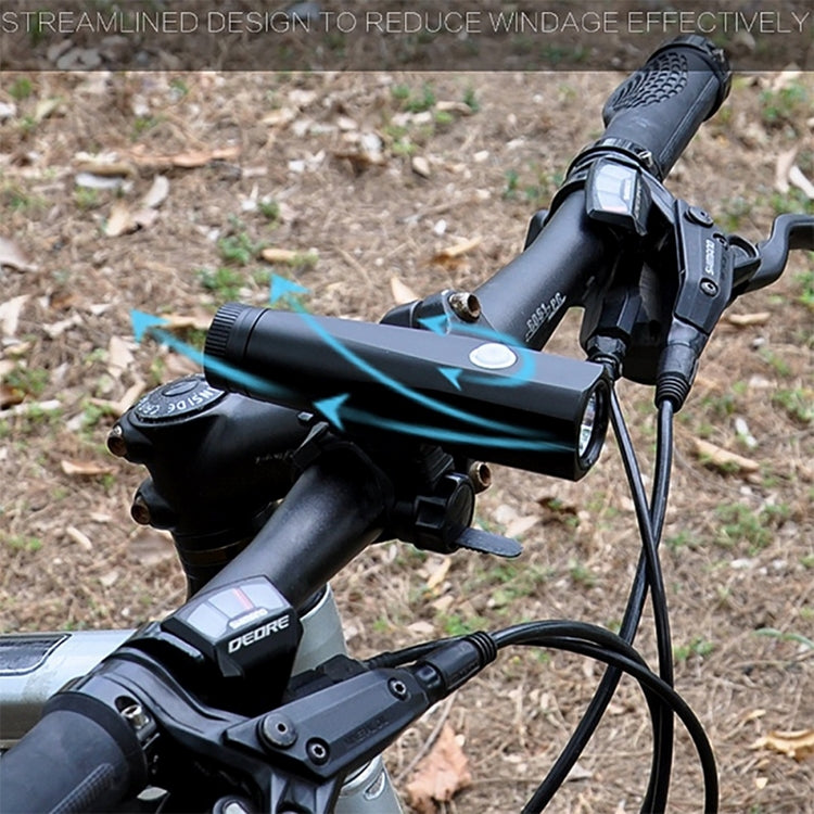 LR-Y1 LED 800LM USB Charging LED Bicycle Headlight Front Lamp with 5 Modes, LR-Y1