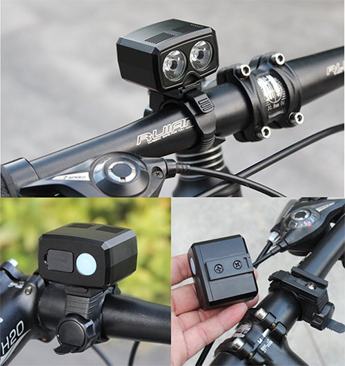 Y15 2 x CREE XPG2 500LM USB Charging LED Bike Headlight Front Lamp with 5 Modes, Y15