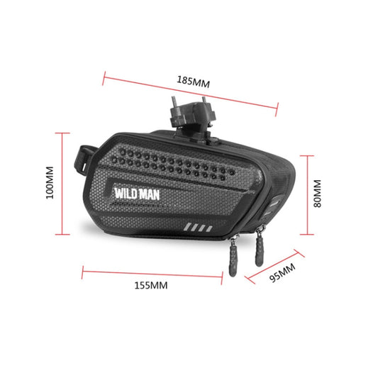 WILD MAN ES7 1.2L Rainproof Bicycle Bag Frame Front Top Tube Cycling Bag, ES7 (Black)