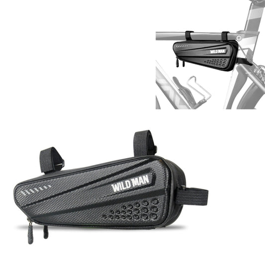 WILD MAN ES4 1.2L Sacs de vélo rigides étanches pour cadre de vélo de route Sac de cadre triangulaire, ES4 (noir)