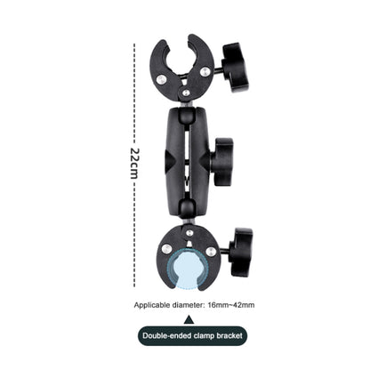 Motorcycle Dualheads Crab Clamp Handlebar Fixed Mount Holder, Dualheads Crab