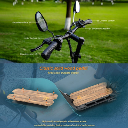 KuKirin C1 Pro 500W 48V 26Ah Electric Offroad Scooter with 14 inch Tires & Rear Seat, EU Plug, C1 Pro