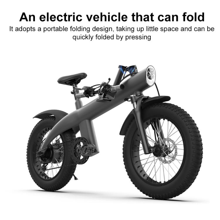 Q3 250W All-terrain Off-road Electric Bicycle with 20 inch Tires, EU Plug (Black)