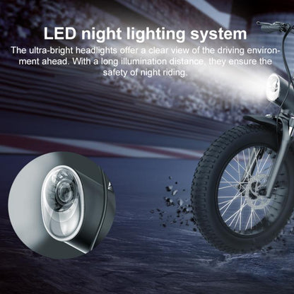 Q3 250W All-terrain Off-road Electric Bicycle with 20 inch Tires, EU Plug (Black)