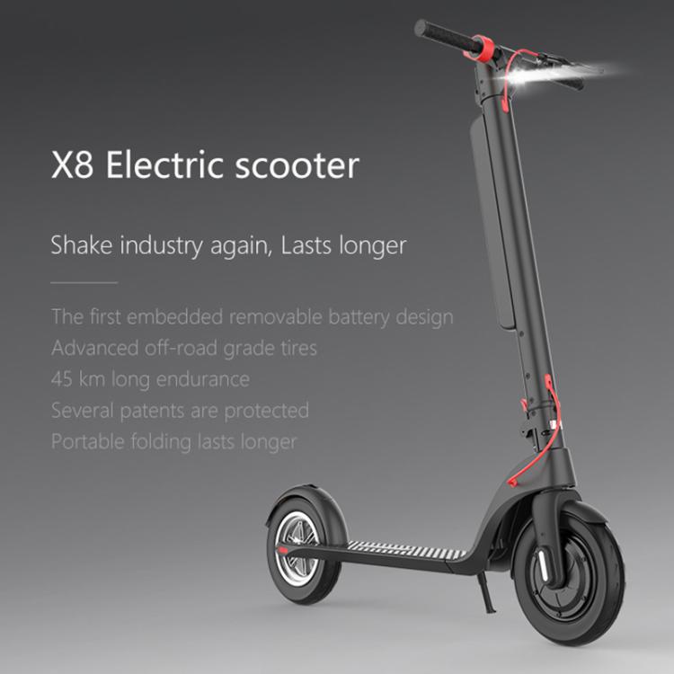 X8 350W 36V 10AH Folding Electric Scooter with 10 inch Air Tires, EU Plug