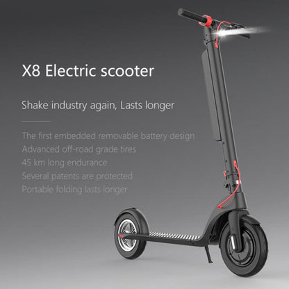 X8 350W 36V 10AH Folding Electric Scooter with 10 inch Air Tires, EU Plug