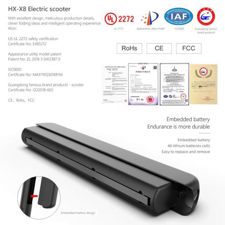 X8 350W 36V 10AH Folding Electric Scooter with 10 inch Air Tires, EU Plug