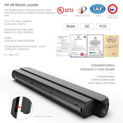 X8 350W 36V 10AH Folding Electric Scooter with 10 inch Air Tires, EU Plug