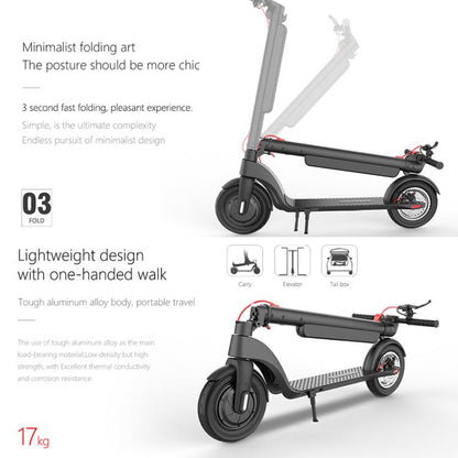 X8 350W 36V 10AH Folding Electric Scooter with 10 inch Air Tires, EU Plug