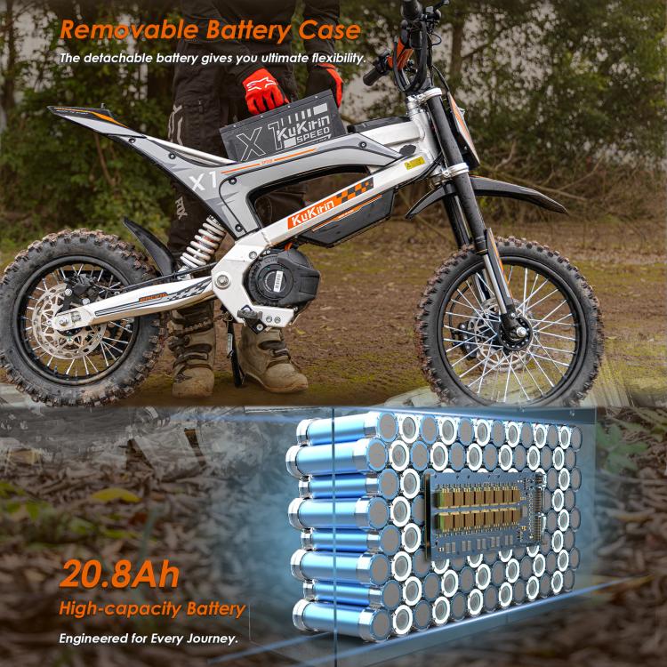 Kukirin X1 1000W 50km/h Max Speed Electric Off-road Motorcycle with 14-inch Front / 12-inch Rear Tires, EU Plug, X1