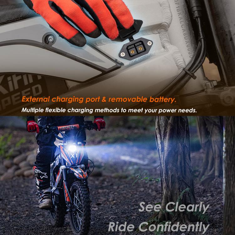 Kukirin X1 1000W 50km/h Max Speed Electric Off-road Motorcycle with 14-inch Front / 12-inch Rear Tires, EU Plug, X1