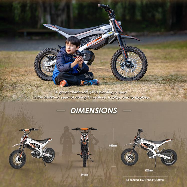Kukirin X1 1000W 50km/h Max Speed Electric Off-road Motorcycle with 14-inch Front / 12-inch Rear Tires, EU Plug, X1