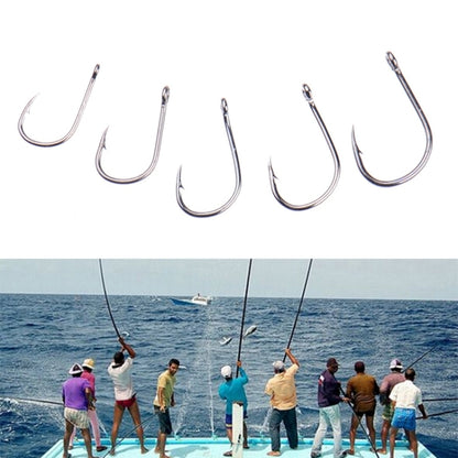 500 PCS Mixed Size Fish Barbed Hook Fishing Hooks with Hole, 3-12# with Hole