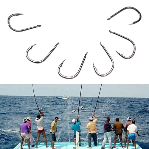 ISE 500 hameçons à ardillon de tailles mélangées pour la pêche, 6-15 #