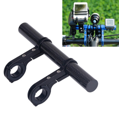 HLD-208 Support d'extension de guidon en fibre de carbone pour vélo de montagne, support de lampe de poche, noir fibre de carbone