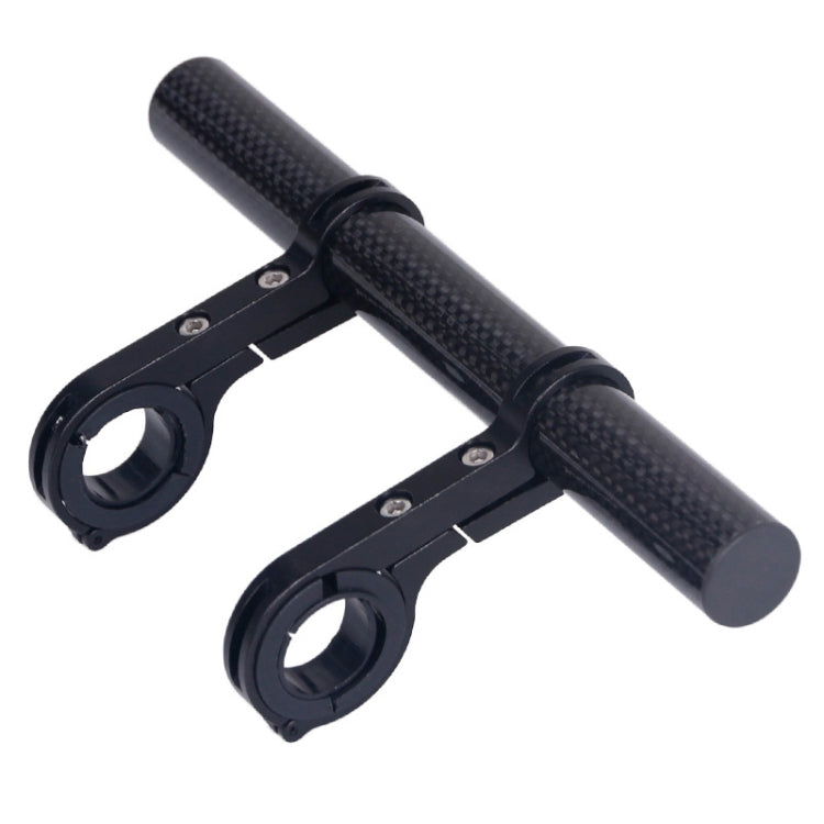 HLD-208 Support d'extension de guidon en fibre de carbone pour vélo de montagne, support de lampe de poche, noir fibre de carbone
