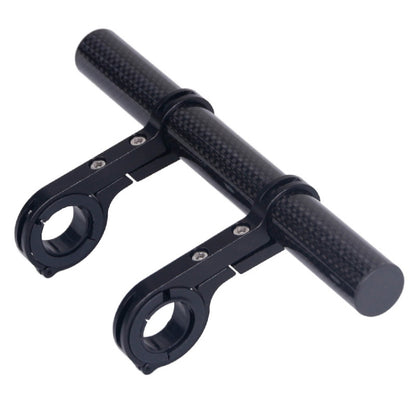 HLD-208 Support d'extension de guidon en fibre de carbone pour vélo de montagne, support de lampe de poche, noir fibre de carbone