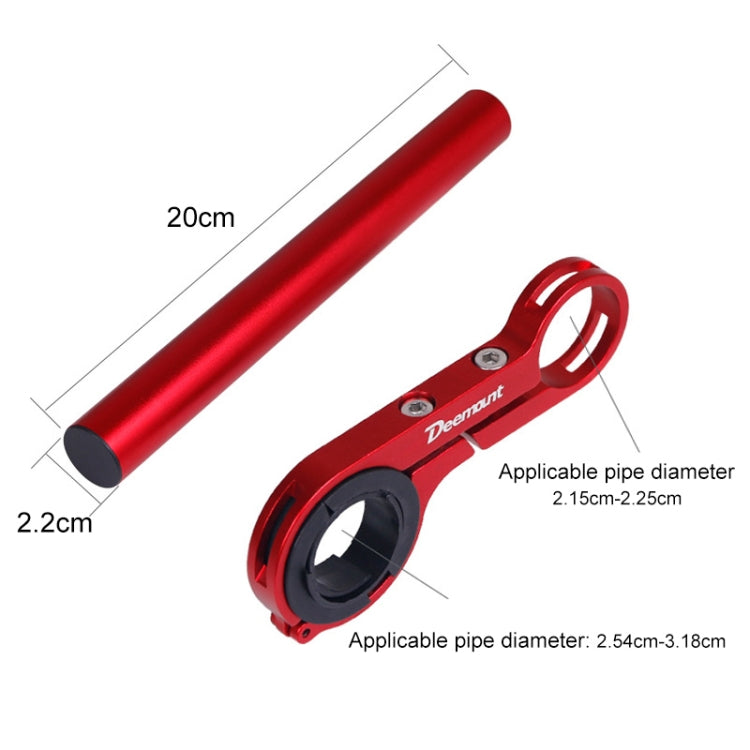HLD-208 Support d'extension de guidon en fibre de carbone pour vélo de montagne, support de lampe de poche, noir fibre de carbone