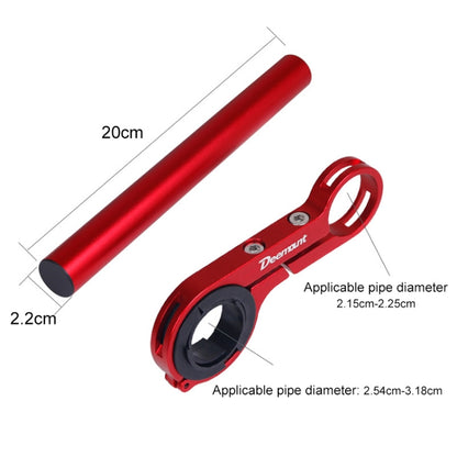 HLD-208 Support d'extension de guidon en fibre de carbone pour vélo de montagne, support de lampe de poche, noir fibre de carbone