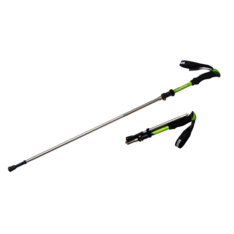 Bâtons de randonnée portables réglables en alliage d'aluminium de 125 cm pour l'extérieur, vert #125 cm, bleu #125 cm, rouge #125 cm, jaune #125 cm