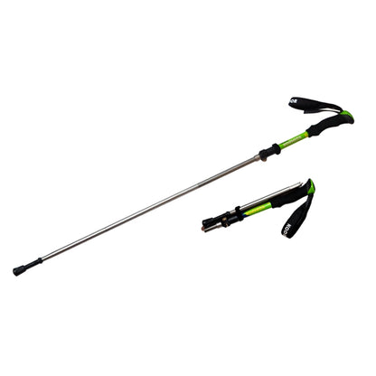 Bâtons de randonnée portables réglables en alliage d'aluminium de 125 cm pour l'extérieur, vert #125 cm, bleu #125 cm, rouge #125 cm, jaune #125 cm