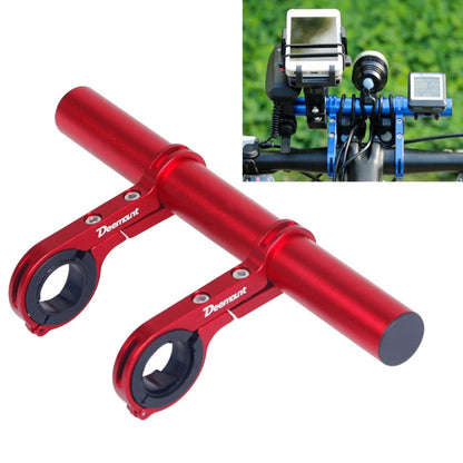 HLD-208 Prolongateur de cintre en alliage d'aluminium pour vélo de montagne, support de lampe de poche, Alliage Rouge