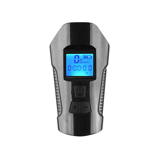 Phare de vélo USB 350 lumens avec klaxon et chronomètre, rechargeable et étanche, fixation rapide, noir, bleu, rouge