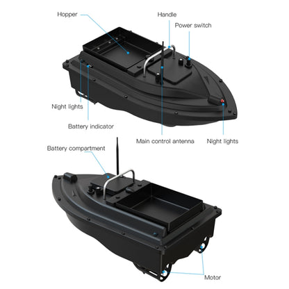 Bateau de pêche avec appât télécommandé extérieur D16B GPS à deux moteurs, prise européenne, D16B GPS (prise européenne), D16B GPS (prise américaine)