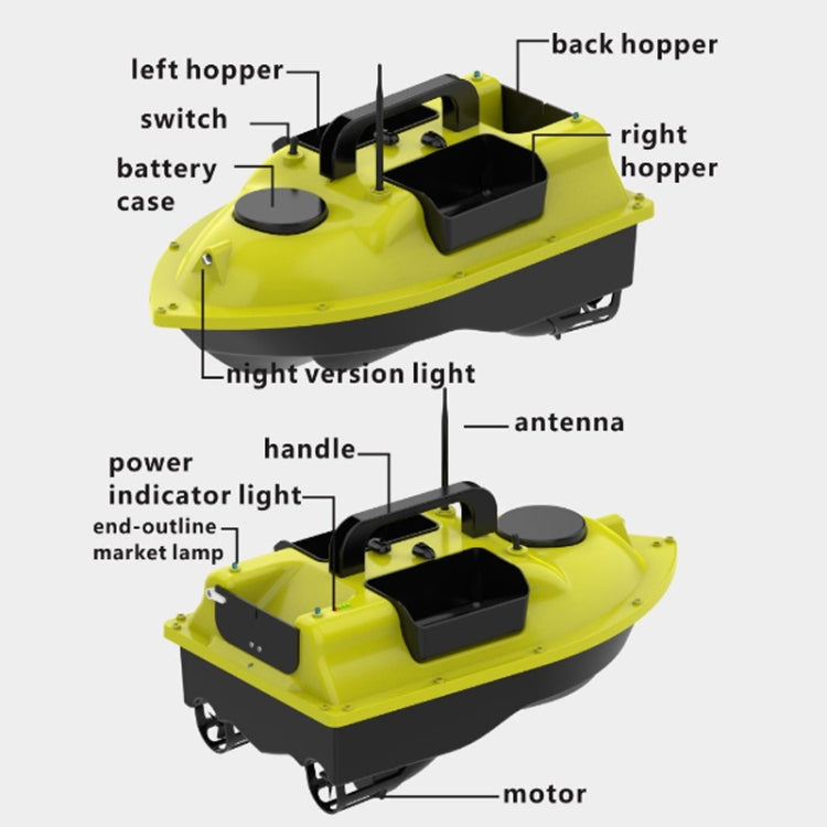 D18B GPS Outdoor-Doppelmotor-Fischköderboot mit 3 Köderbehältern, US-Stecker, D18B GPS (EU-Stecker), D18B GPS (US-Stecker)