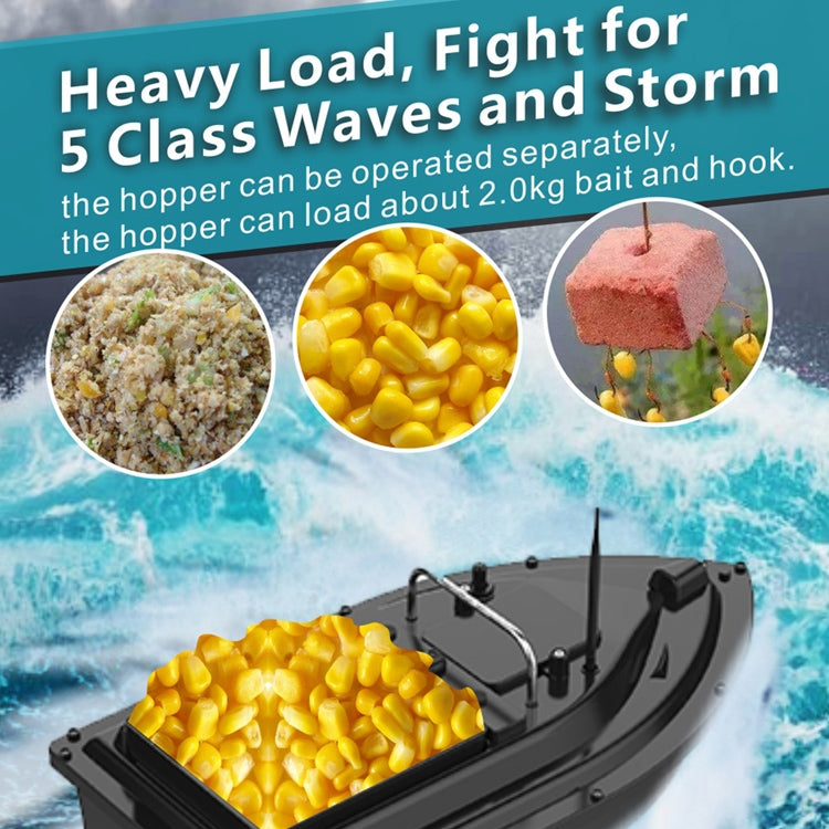 Bateau d'appât de pêche télécommandé intelligent D16, chargement 2kg, portée 500m, D16