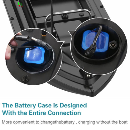 Bateau d'appât de pêche télécommandé intelligent D16, chargement 2kg, portée 500m, D16