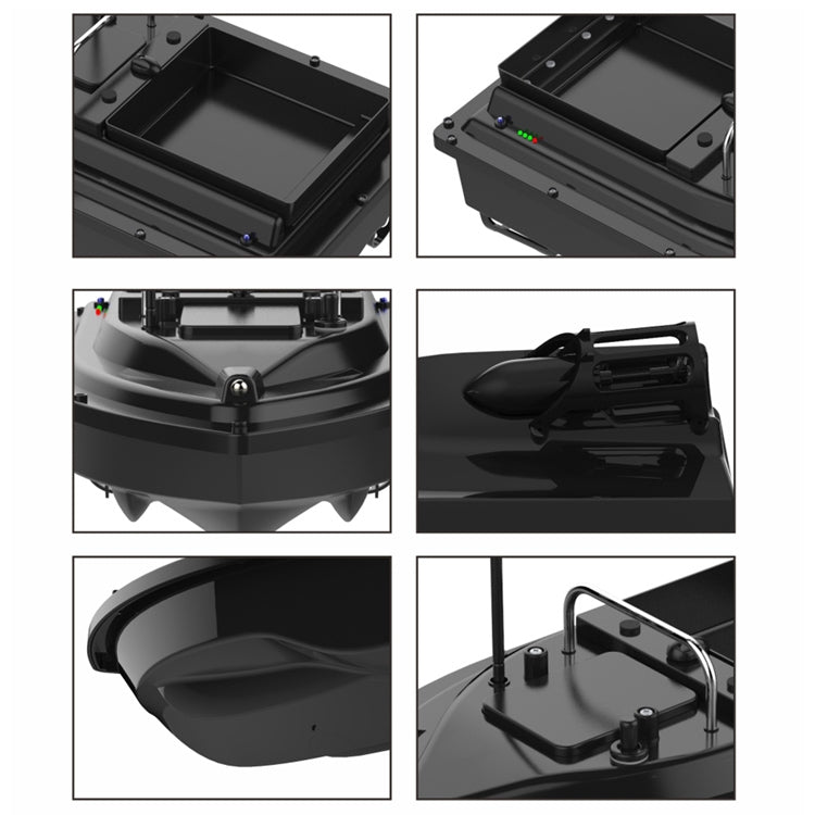 Bateau d'appât de pêche télécommandé intelligent D16, chargement 2kg, portée 500m, D16