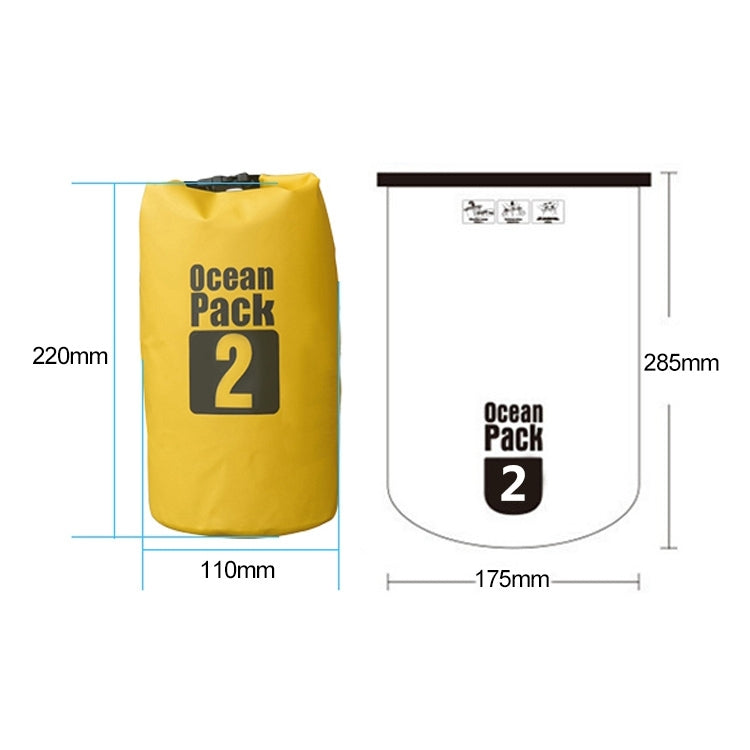 Sac étanche extérieur Sac sec en PVC, Capacité: 2L, Capacité: 2L (Vert), Capacité: 2L (Bleu ciel), Capacité: 2L (Jaune), Capacité: 2L (Noir), Capacité: 2L (Bleu foncé), Capacité: 2L (Orange), Capacité: 2L (Rose)
