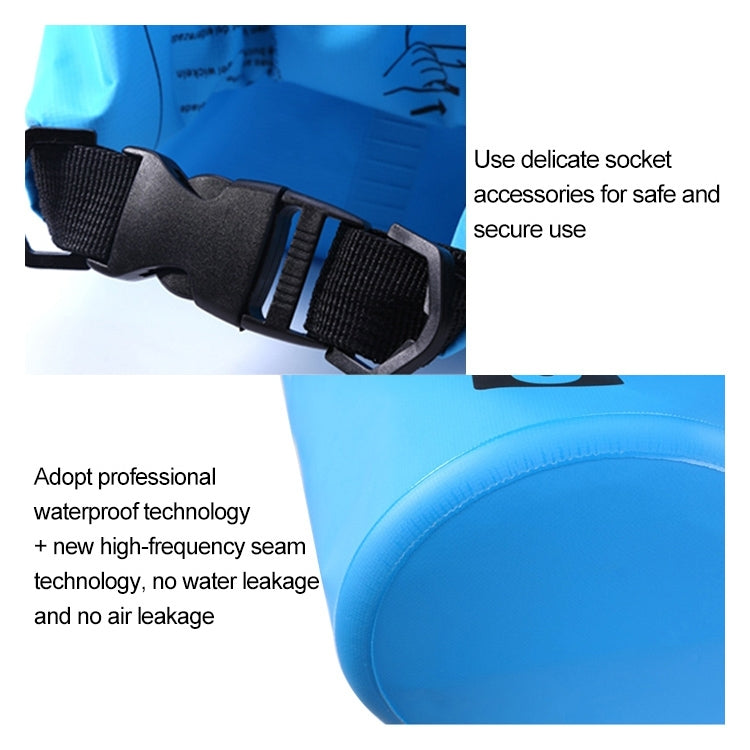 Sac étanche extérieur Sac sec en PVC, Capacité: 2L, Capacité: 2L (Vert), Capacité: 2L (Bleu ciel), Capacité: 2L (Jaune), Capacité: 2L (Noir), Capacité: 2L (Bleu foncé), Capacité: 2L (Orange), Capacité: 2L (Rose)