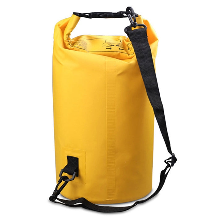 Sac étanche cylindrique en PVC pour une épaule, sac sec, capacité: 15L, capacité: 15L (rose), capacité: 15L (vert), capacité: 15L (bleu ciel), capacité: 15L (jaune), capacité: 15L (noir), capacité: 15L (bleu foncé), capacité: 15L (orange)