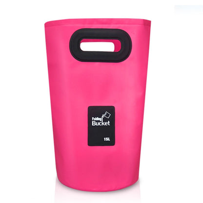 Outdoor Portable Folding Sink PVC Collapsible Bucket, Capacity: 15L, 15L Sky Blue, 15L Yellow, 15L Black, 15L Dark Blue, 15L Orange, 15L Green, 15L Rose Red