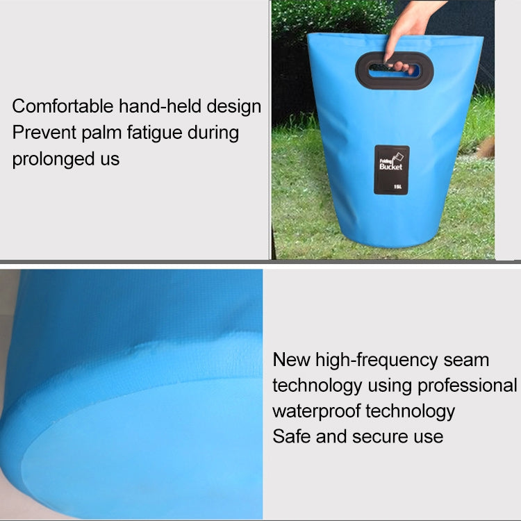 Outdoor Portable Folding Sink PVC Collapsible Bucket, Capacity: 15L, 15L Sky Blue, 15L Yellow, 15L Black, 15L Dark Blue, 15L Orange, 15L Green, 15L Rose Red