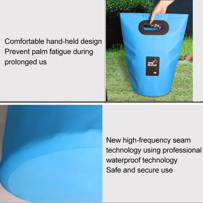 Outdoor Portable Folding Sink PVC Collapsible Bucket, Capacity: 15L, 15L Sky Blue, 15L Yellow, 15L Black, 15L Dark Blue, 15L Orange, 15L Green, 15L Rose Red